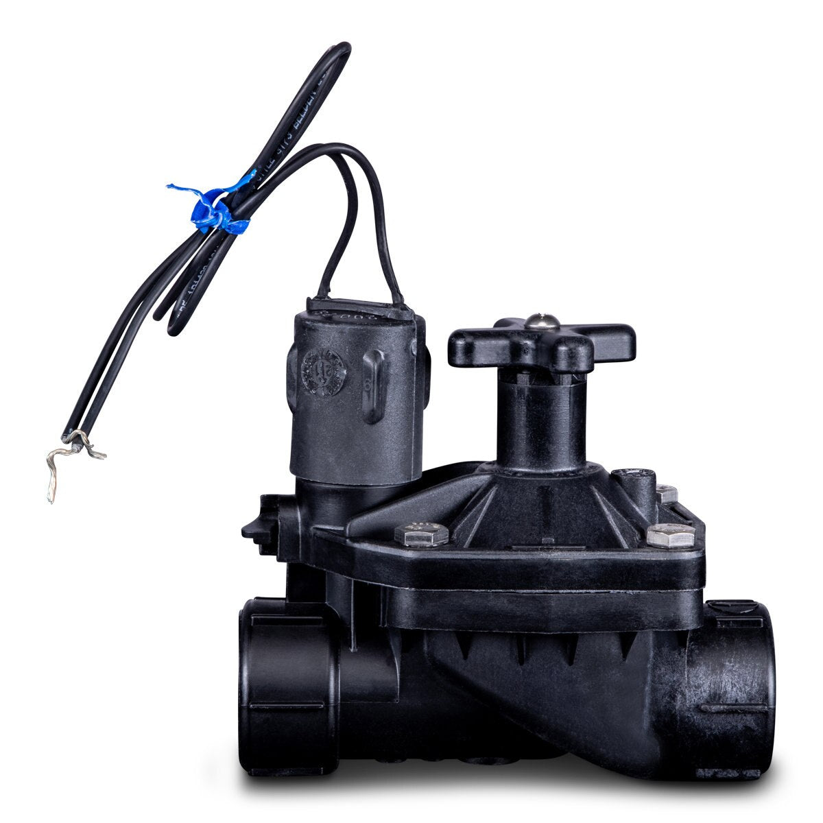 Top-down view of Weathermatic MAX-DW-10 valve highlighting manual internal bleed lever, brass shock cone area, and flow control stem for precise throttling.