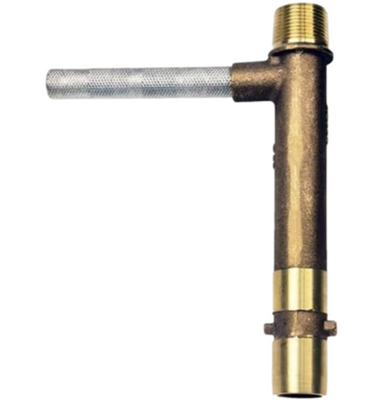 Buckner single-lug quick coupling key, 1 in x 3/4 in FIPT x MIPT (QB44K10), product image on white background.