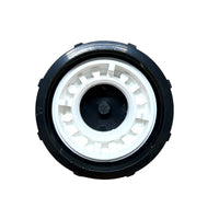 Top-down image of Toro 570 blank shut-off cap emphasizing top surface and alignment features used when installing into Toro 570 pop-up sprinkler bodies.