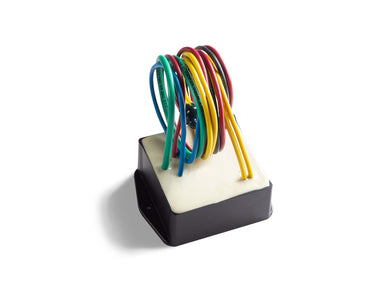 Calsense CS-2W-POC point-of-connection decoder with flow input; compact weatherproof housing and wiring terminals visible.