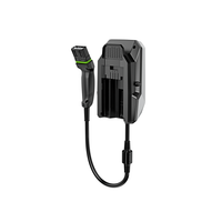 Side profile of EGO ACA1000 charging adaptor showing ergonomic handle and connector