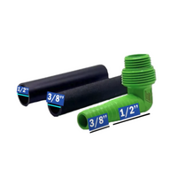 Trade pack display of multiple KFIT-IT fittings, highlighting bright green parts and compact size for contractor kits and inventory.