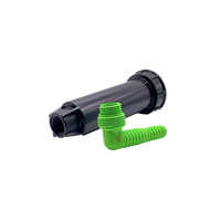 Front view of the 4-in-1 universal sprinkler fitting, displaying both 1/2" and 3/4" thread profiles and the flat wrench surface.