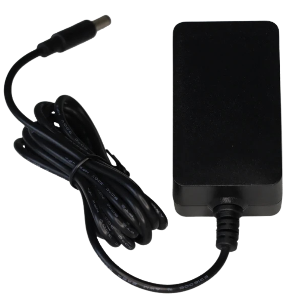 Close-up of FlowZone charger connector and cable, suitable for the 18V/2.6Ah FlowZone battery (FZAAEN).