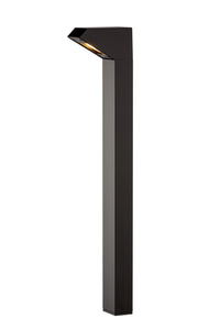 FX M-PK ZD path light in flat black — low-profile stake-mounted landscape light with integrated LEDs