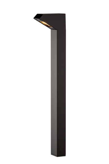 FX M-PK ZD path light in flat black — low-profile stake-mounted landscape light with integrated LEDs