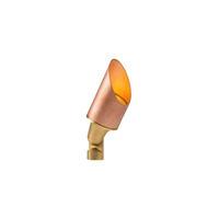 FX NR ZDC up light in copper and brass finish with long shroud, front view