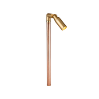 FX Pinnacle PP-36 directional path light in bronze finish with 18-inch riser, shown lit on a walkway.