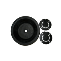 Guzzler 400SK repair kit with replacement diaphragm and inlet/outlet valves displayed on white background.