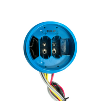 Illustration of the NODE-BT Bluetooth controller with app iconography and connection lines illustrating smartphone control and mapping.