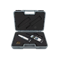 Hunter ROAM LR kit in plastic case showing transmitter, receiver, SmartPort wiring harness, and 4 AAA batteries.