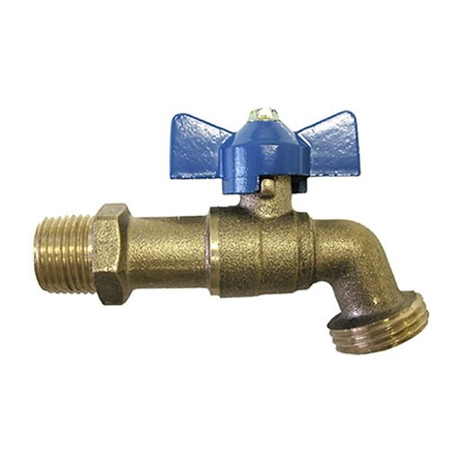 IHBB50NL 1/2-in MIP x GHT No-Lead Brass Ball Valve Hose Bibb