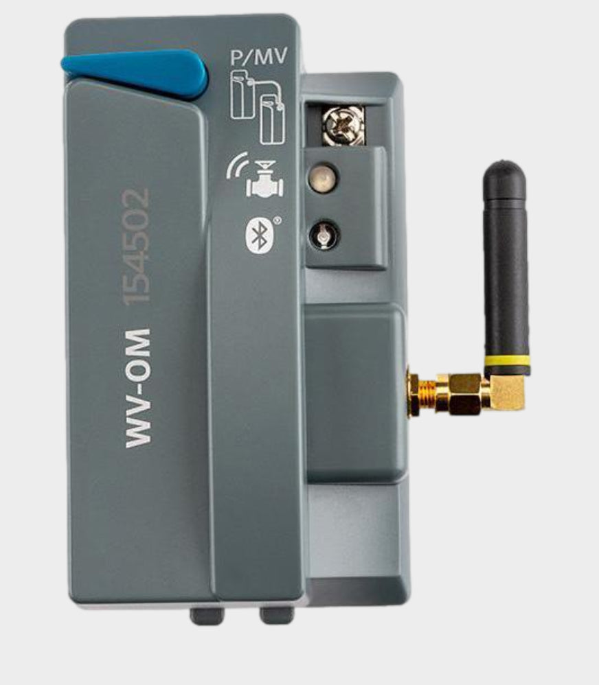 Hunter Wireless Valve Output Module (WVOM) shown with included hole saw, mounting hardware, and wiring ports for integration with valve box lids (approx. 100 characters).