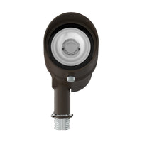 Kichler Varia medium accent light, aluminum housing in Textured Architectural Bronze, side view.