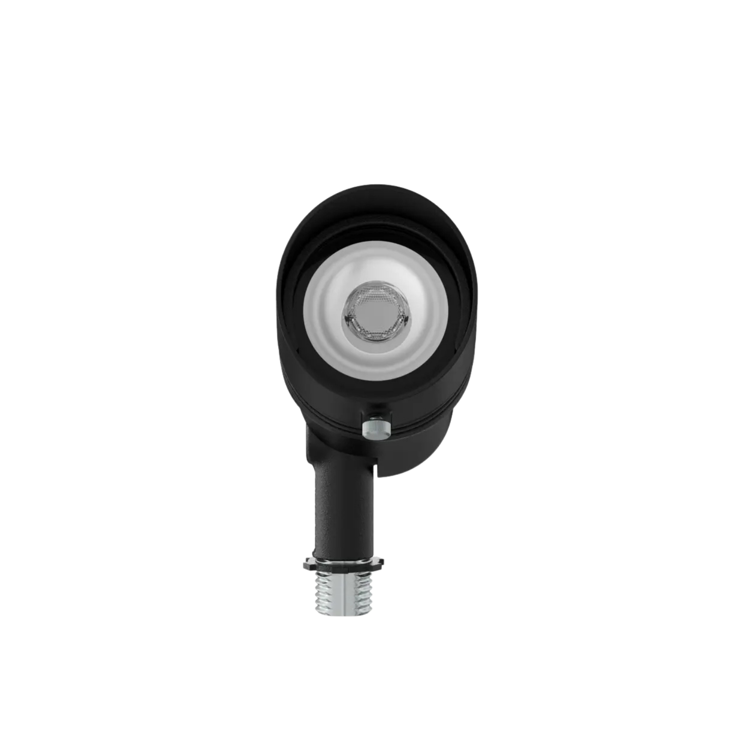 Kichler Varia medium adjustable accent light showing beam angle and yoke in Textured Black.
