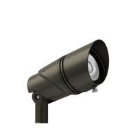 Kichler Varia medium accent light in Centennial Brass, close-up of head and housing.