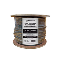 Pro-Trade PT-102LV500 10 AWG 500 ft. roll showing robust PVC jacket and spool labeling for direct-burial applications.