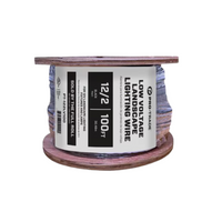 Pro-Trade PT-122LV100 12 AWG 2-conductor roll with printed marking and product label visible for outdoor lighting use.