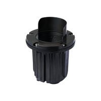 Pro-Trade IG4/IG3 in-ground light variant, antique brass shroud cover with composite housing, angled view showing cover style and finish for landscape installation (product image).