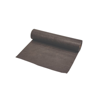 Roll of Pro-Trade 2.5 oz non-woven spunbond weed barrier fabric in black, labeled 3 ft x 50 ft, product packaging photo.