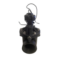 Top-down image of the Toro P-220 Series 2" valve revealing solenoid wiring area, manual bleed features, and access points for on-site servicing.