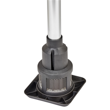 Side angle of the Power Gulp 18V battery-operated hand pump highlighting compact body, handle, and battery slide plate for Bosch batteries.