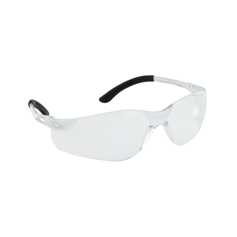 SAS NSX Turbo safety glasses with clear lens on white background