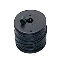 Coiled green 250-foot blank lamp cord spool by Seasonal Source, 18 AWG SPT-1 copper conductors, no sockets attached.