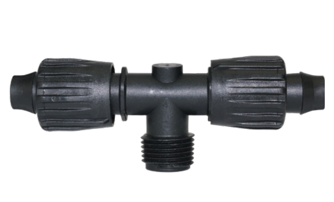 Graphic and diagram for Toro Tri-Loc Tee showing 16-18 mm compatibility, collar detail, and installation guidance.