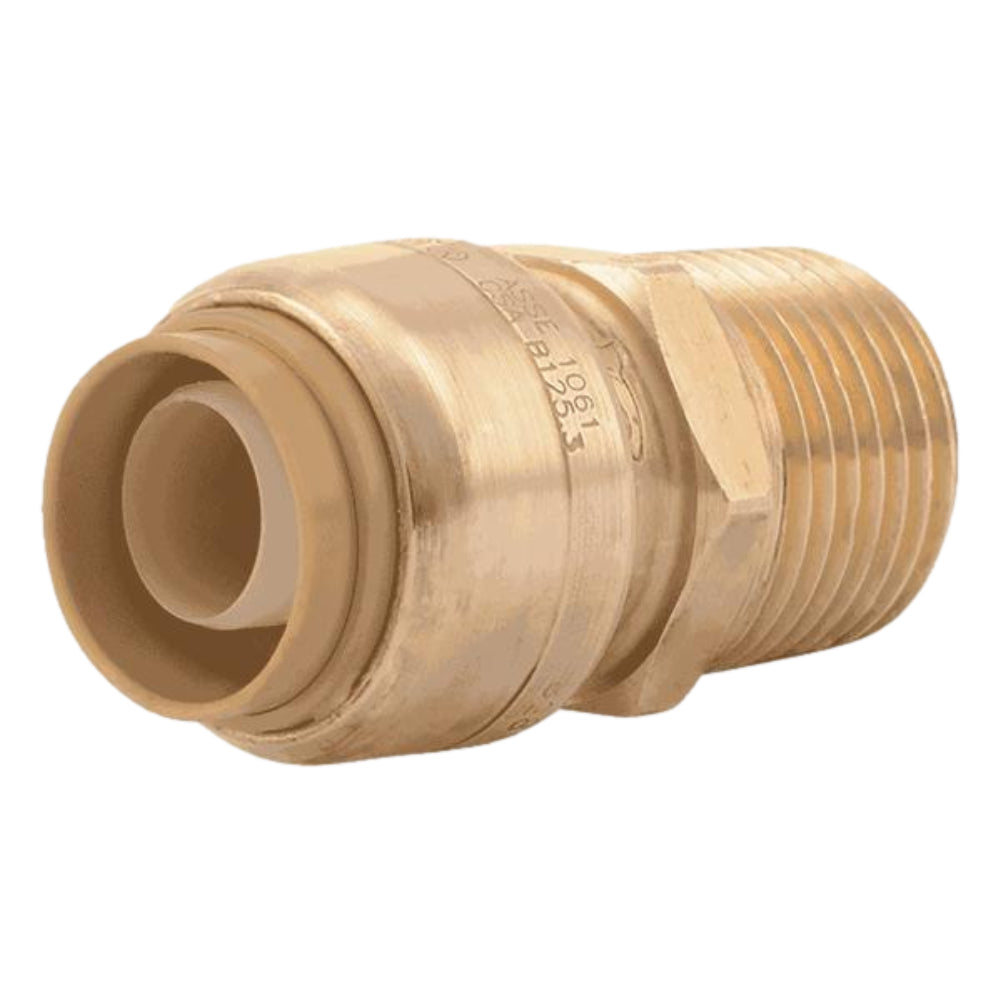 SharkBite U140LF 1 in. Push-to-Connect Male Adapter, Lead-Free Brass