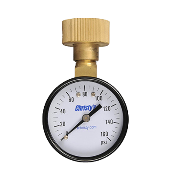 T. CHRISTY Water Test Gauge - 3/4" FHT, 160 PSI
