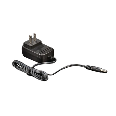 LESCO/FHG replacement AC charger (SKU 183563), black housing with power cord and connector plug, front view.