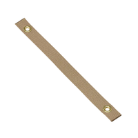 Close-up of beige Treestrap strap showing 12 in length, 1 in width, woven polypropylene texture and a #1 brass grommet for secure attachment.