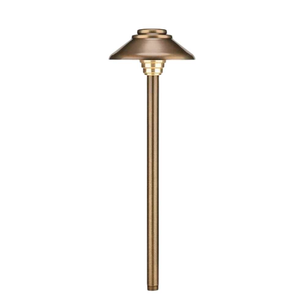 Vista PR-2132 Path Light — Solid Copper Housing, No Lamp