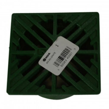 NDS 4 in. Square Drain Grate, Green HDPE - Fits 3 in. Pipe