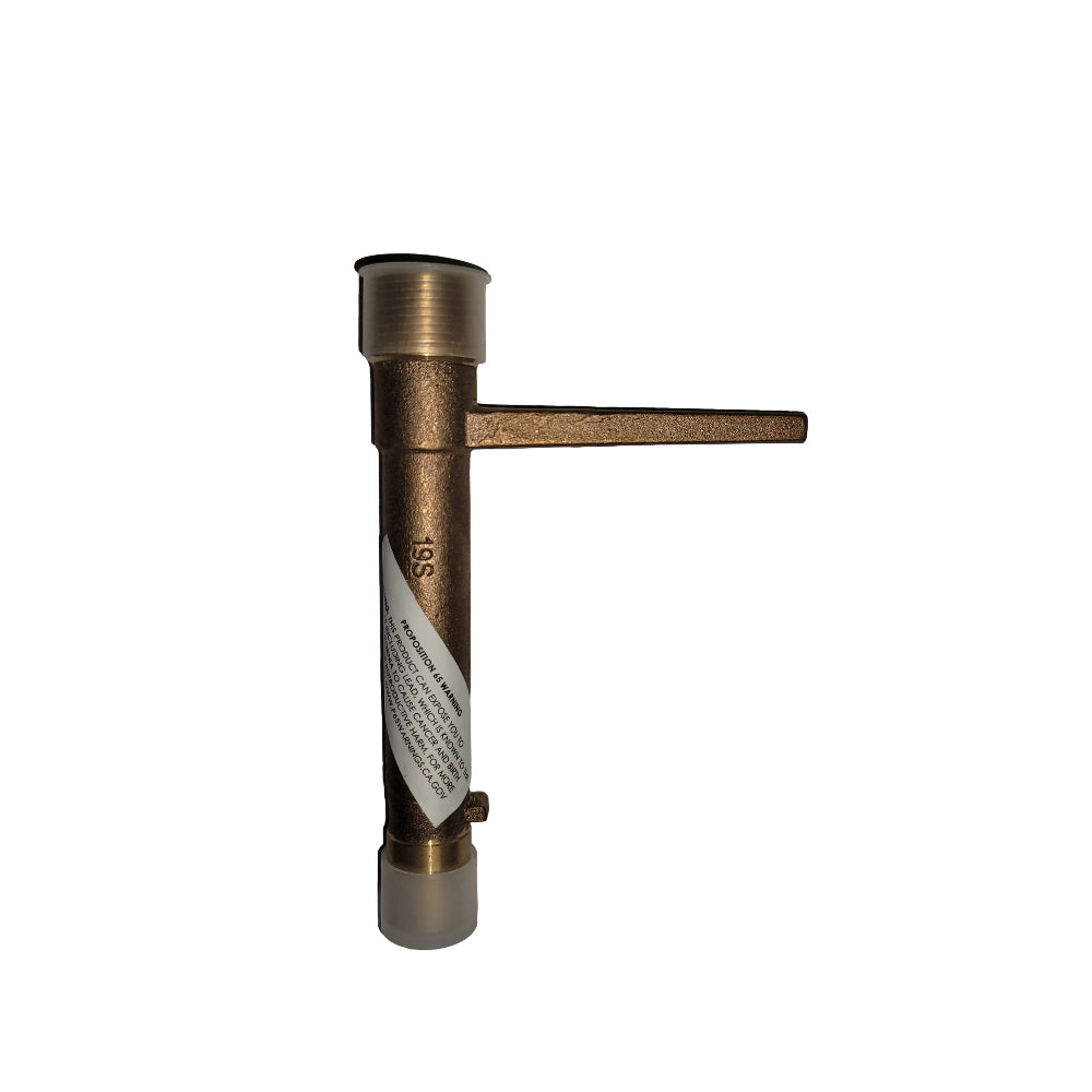 Side view of Toro 075-SLK quick coupler key installed in housing showing single-lug engagement and cover surface