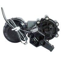 Rain Bird 075ASVF 3/4-inch anti-siphon valve side view showing integrated vacuum breaker, flow-control dial, and 24 VAC solenoid assembly for irrigation systems.