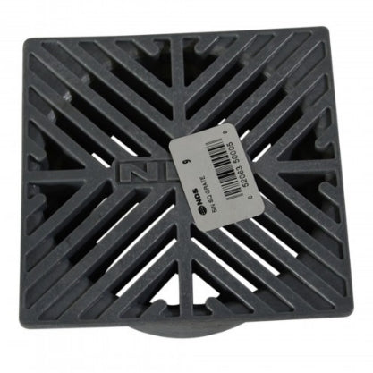 NDS 5 in. Square Structural Foam Grate, Gray — Fits 4 in. Pipe