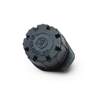 Close-up of Rain Bird SXB360 Xeri-Bubbler showing full-circle eight-stream cap and 10-32 threaded inlet on a white background, product detail