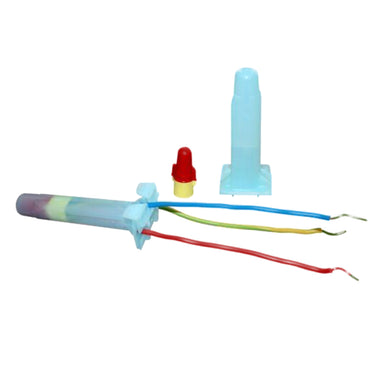 Packaged 3M DBR/Y-6 kit photo with visible gel-filled housing and wire nut, illustrating the moisture-resistant seal for landscape and irrigation use.