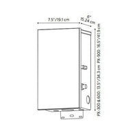 Side view of FX PX-600-SS PotenzaX 600W transformer highlighting conduit knockouts, mounting brackets, and stainless steel finish.