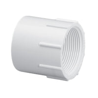 Product image of 2-inch PVC female adapter showing slip socket and female iron pipe thread (FIPT) connection.