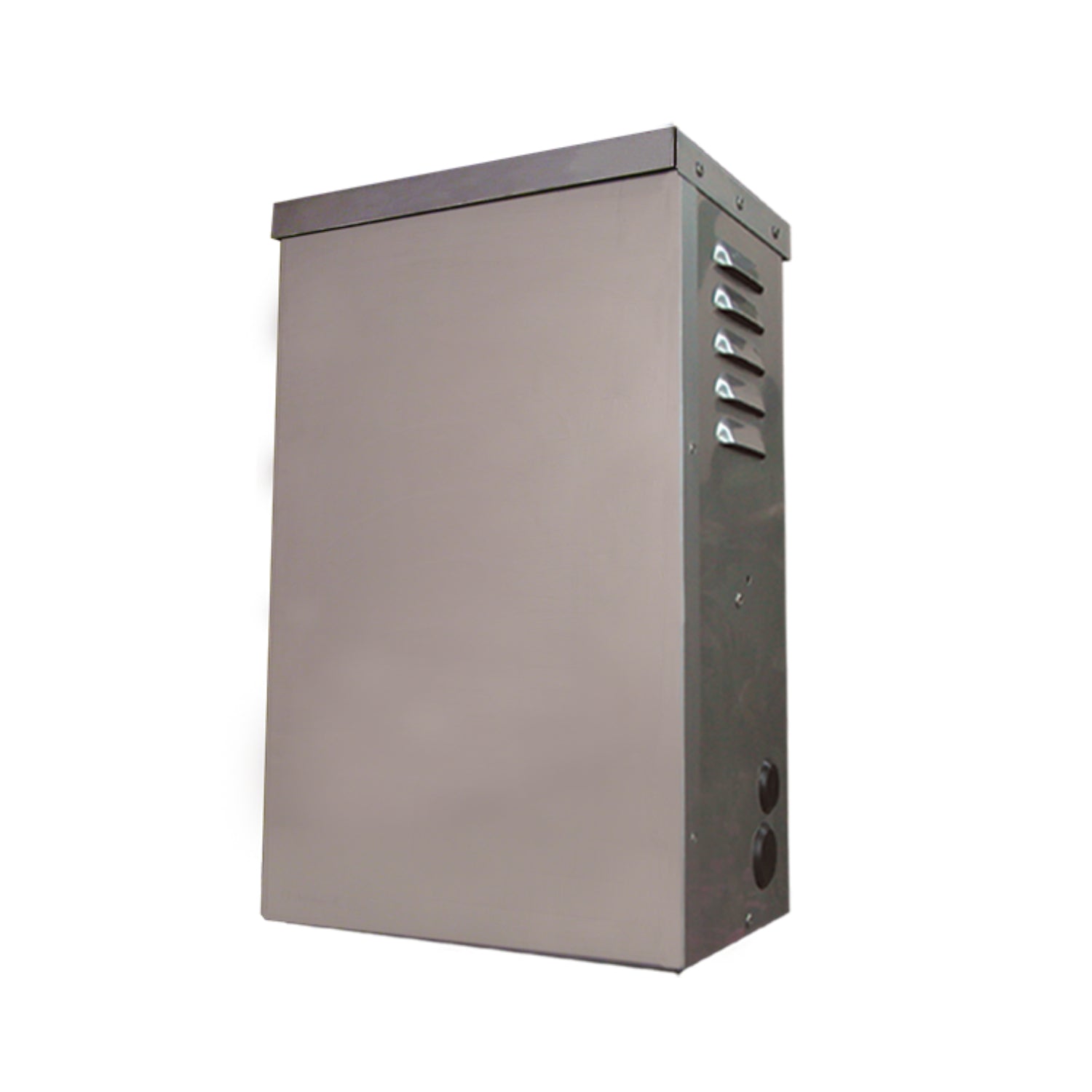 300W Unique stainless steel outdoor transformer with lockable cover, 6' power cord, and multi-tap outputs visible.