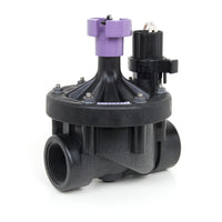 Rain Bird 200-PESB-R 2-inch reclaimed-water scrubber valve in glass-filled nylon, showing bonnet and flow-control handle.