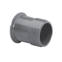 1449-015 PVC insert plug, 1-1/2 inch, gray Schedule 40 PVC; front view showing barbed insert detail on white background.