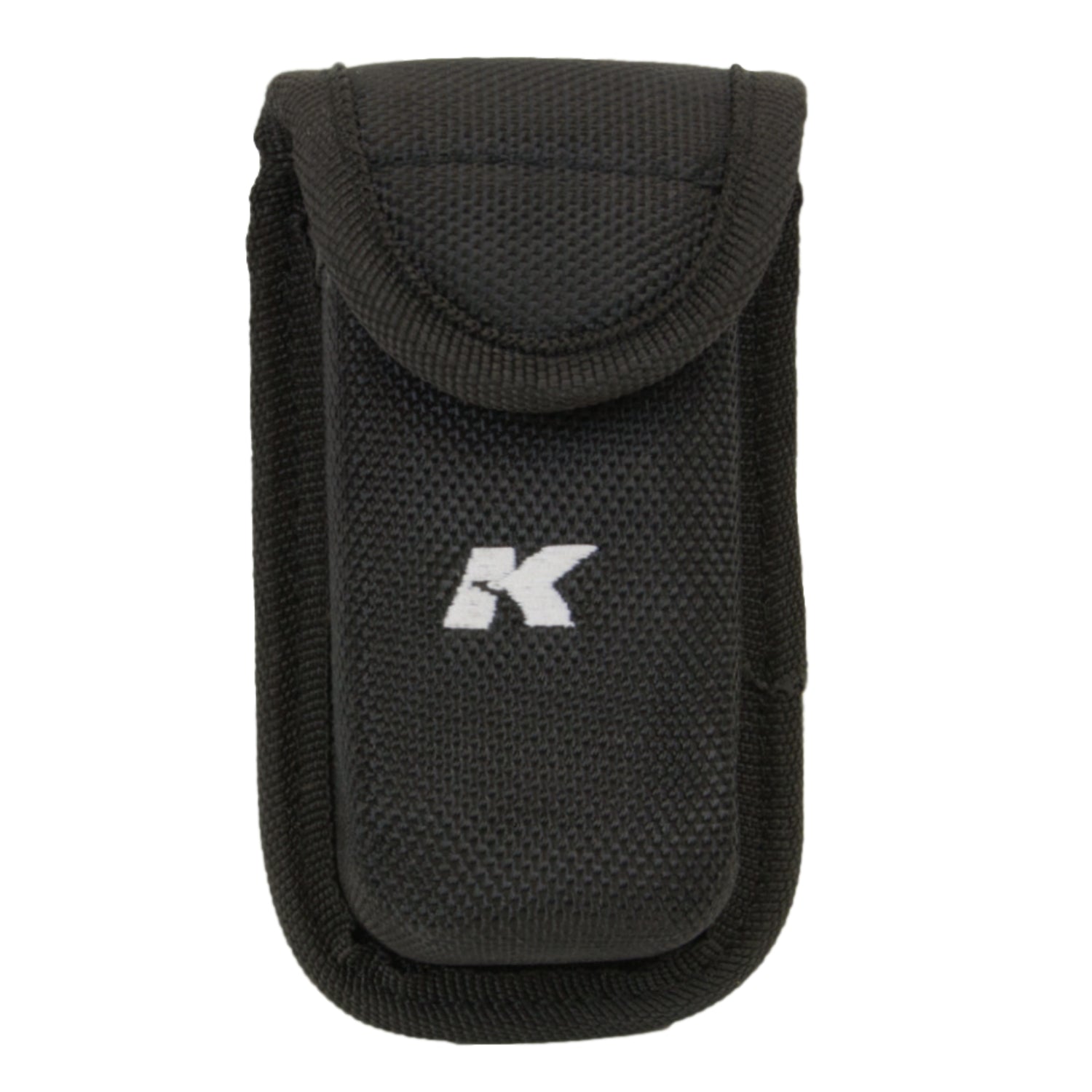Compact King I-Tool multi-tool folded inside its included nylon carrying case, showing tool exterior and locking blades.