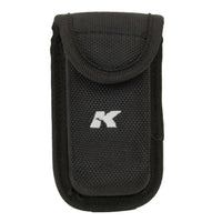 Compact King I-Tool multi-tool folded inside its included nylon carrying case, showing tool exterior and locking blades.