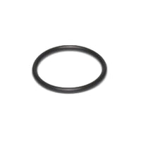 Close-up of DURA MO-021 1" O-ring next to a 1" Schedule 40 gray manifold fitting, product on white background.