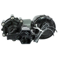 Detailed top view of Rain Bird 100ASVF anti-siphon valve highlighting manual flow-control, external flush port and vacuum breaker in a compact plastic body.