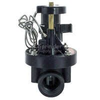 Top and side perspective of 100PESB valve highlighting the scrubber access area, flow control stem, and bonnet.